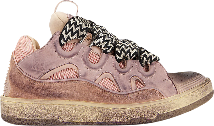 Кроссовки Lanvin Curb Sneaker 'Distressed - Pink', розовый