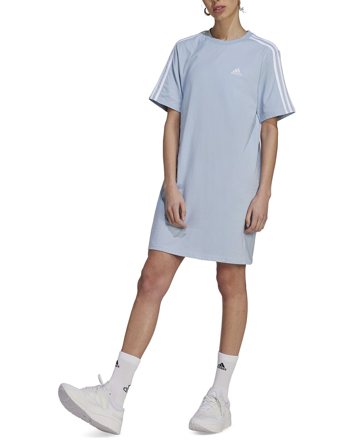 

Женское трикотажное платье-футболка-бойфренд Active Essentials с 3 полосками adidas