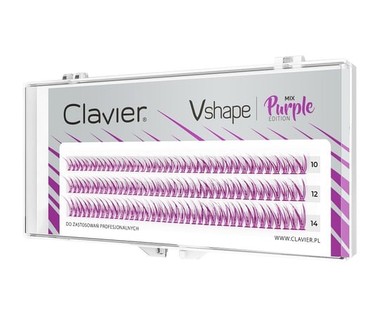 Пучки ресниц Clavier Vshape Color Edition Purple Mix
