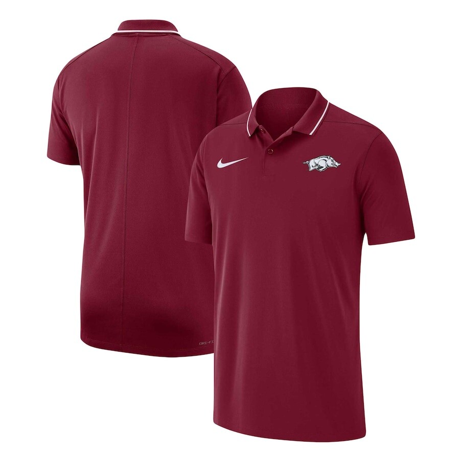 

Поло с коротким рукавом Nike Arkansas Razorbacks, кардинал
