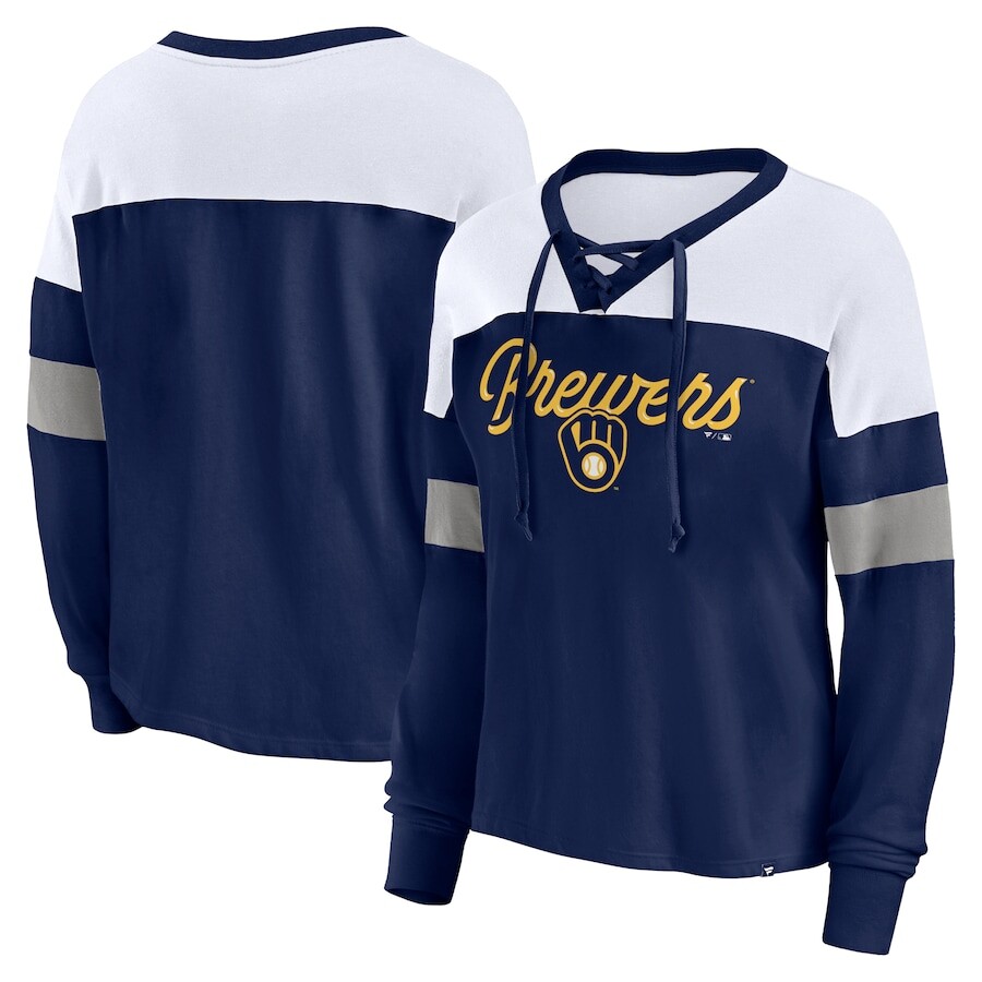 

Футболка с длинным рукавом Fanatics Branded Milwaukee Brewers, нави