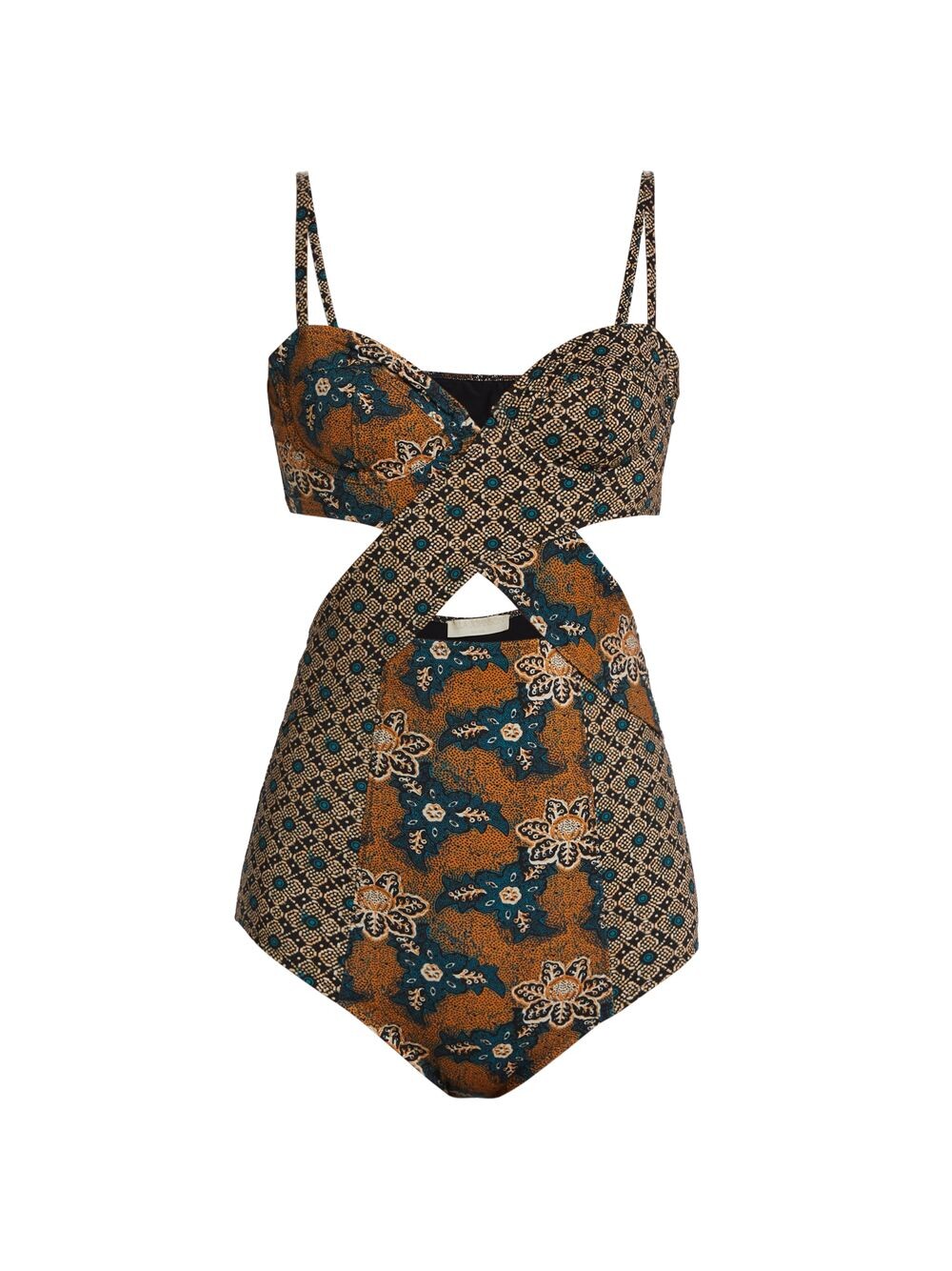 

Слитный купальник Luna Maillot с вырезами Ulla Johnson, Серый
