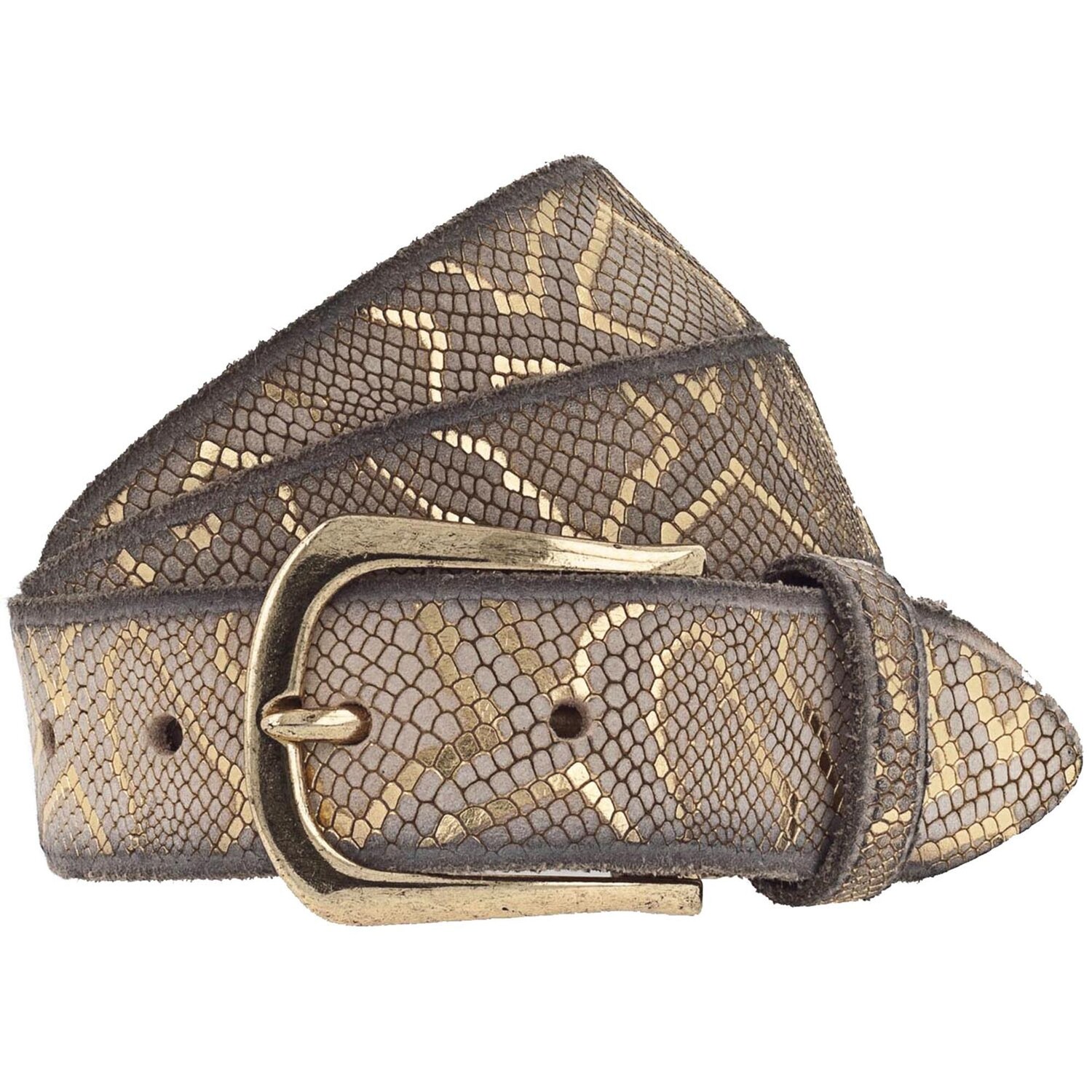

Ремень b.belt Sabia Leder, цвет vanille/gold metallic