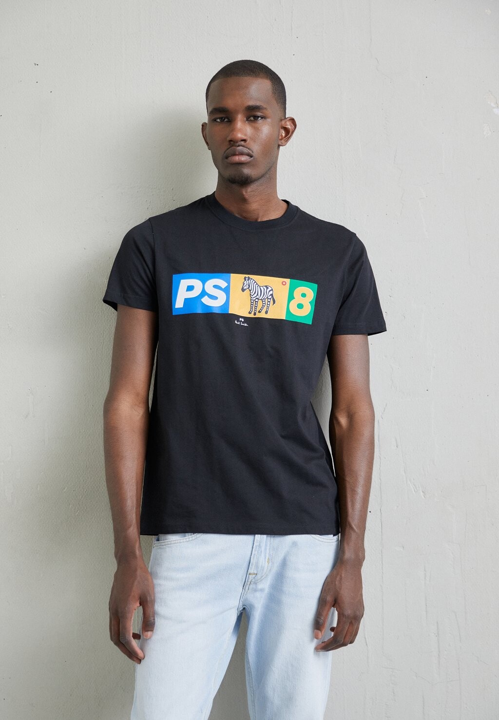 

Футболка с принтом SLIM FIT PS Paul Smith, черный