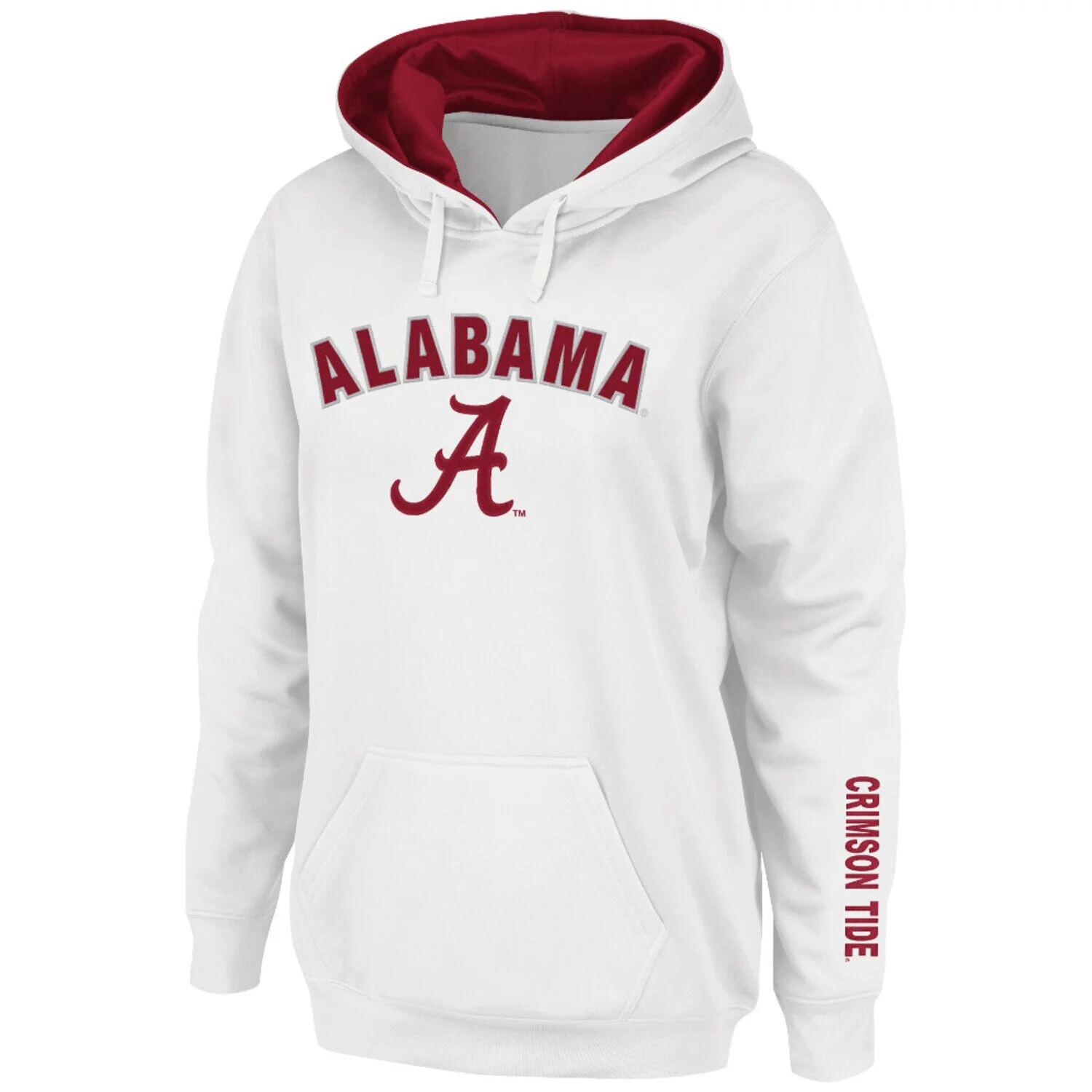 

Женский белый пуловер с капюшоном Alabama Crimson Tide Arch & Logo 1 Colosseum