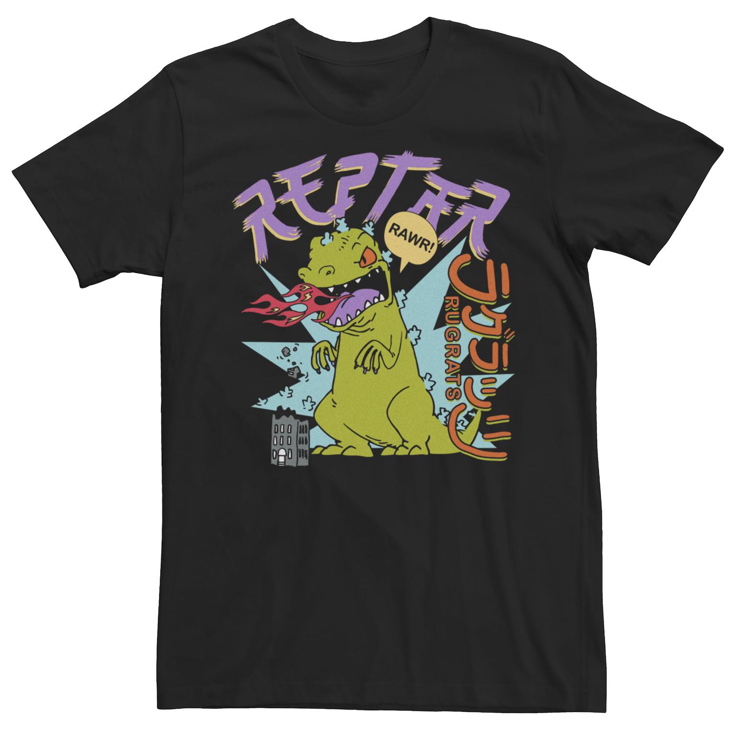 Мужская футболка Rugrats Reptar с плакатом кандзи Licensed Character