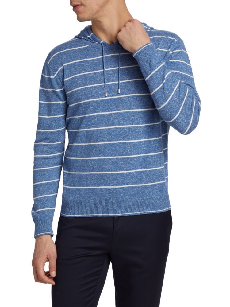 

Толстовка Slim Fit в полоску из смесового хлопка Saks Fifth Avenue, темно-синий