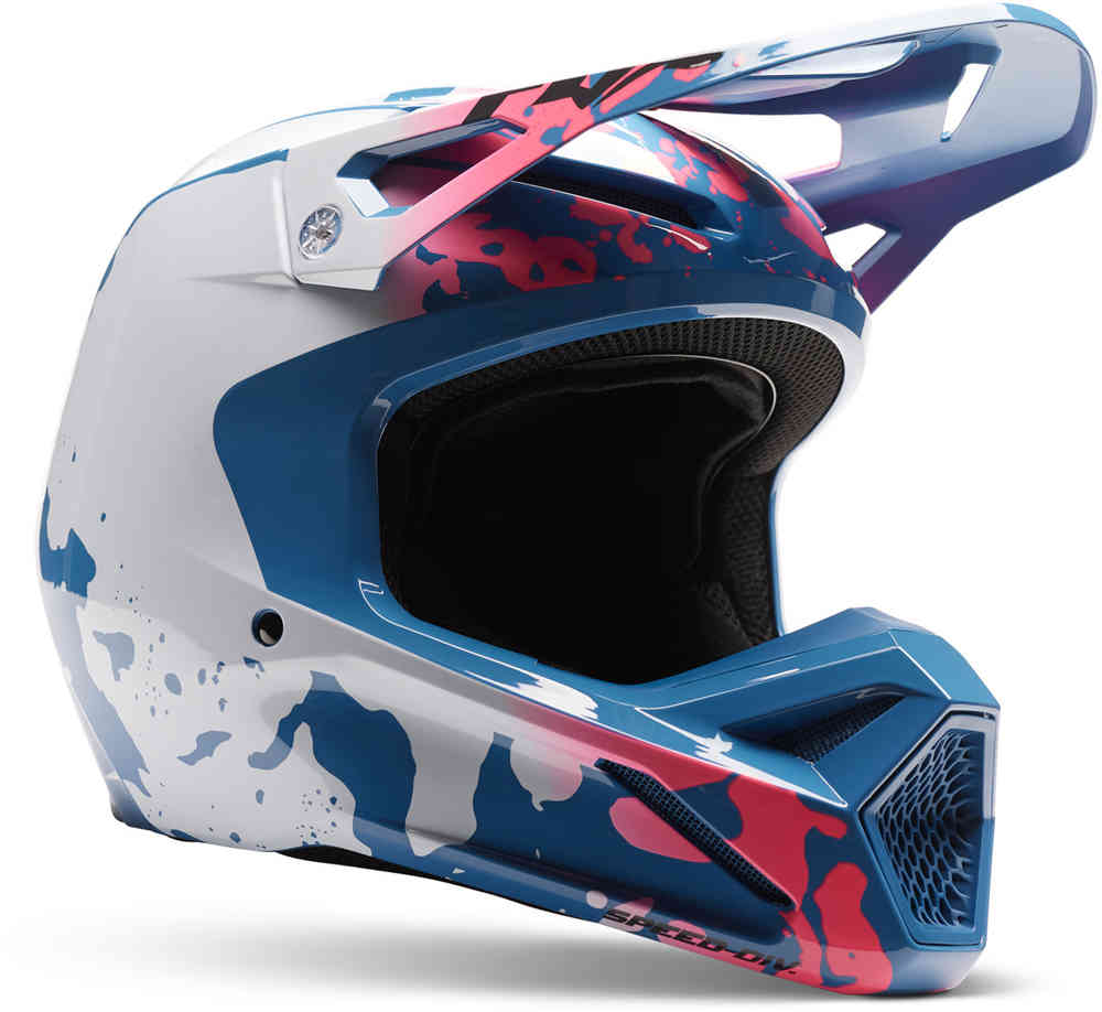Молодежный шлем для мотокросса V1 Morphic Mips FOX, синий