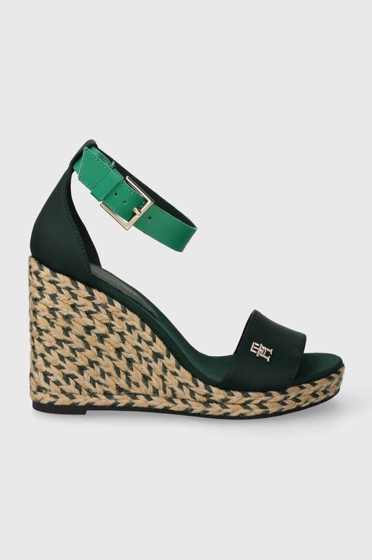 

Босоножки COLORFUL HIGH WEDGE SATIN SANDAL Tommy Hilfiger, зеленый