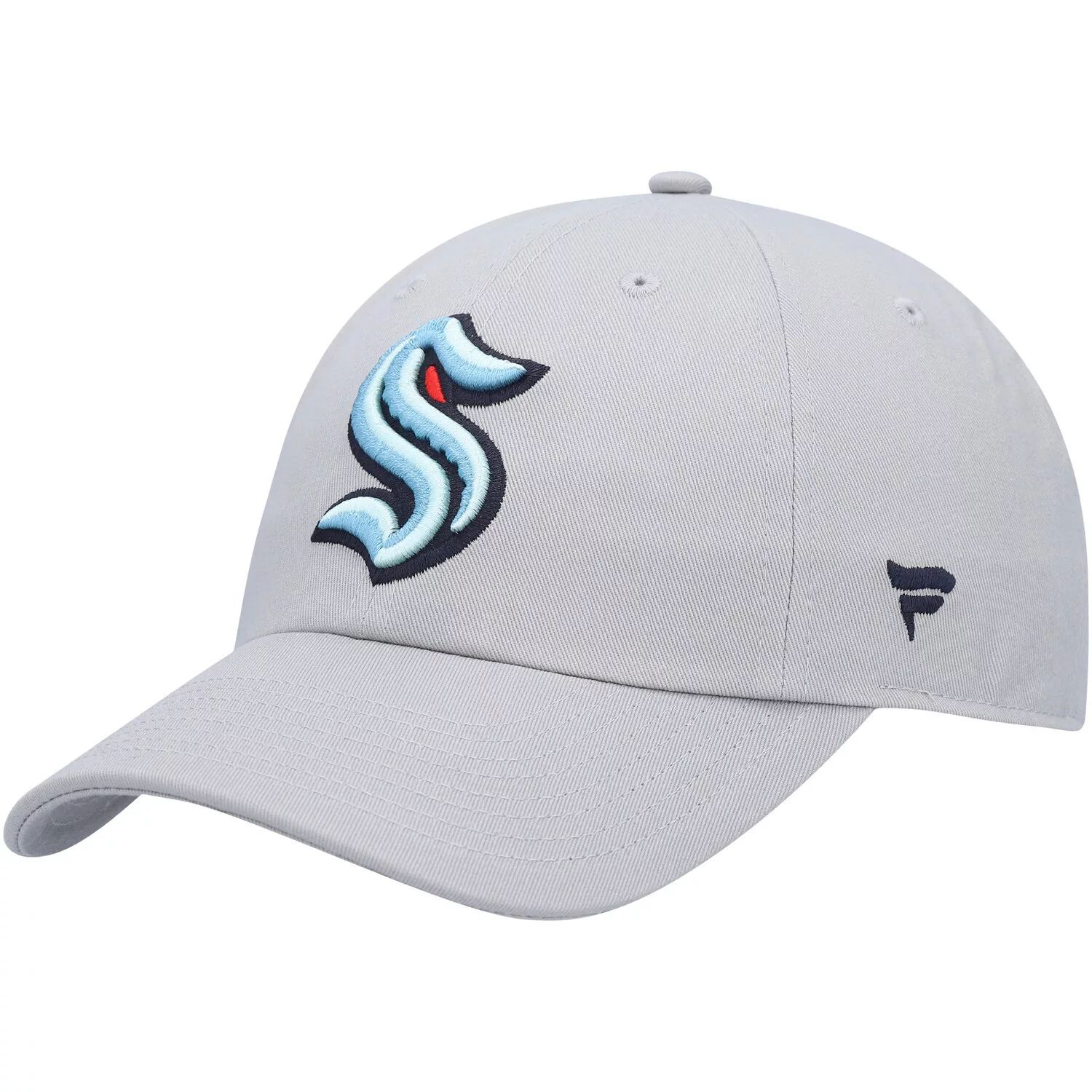 Мужская серая регулируемая шляпа с логотипом Fanatics Seattle Kraken Primary