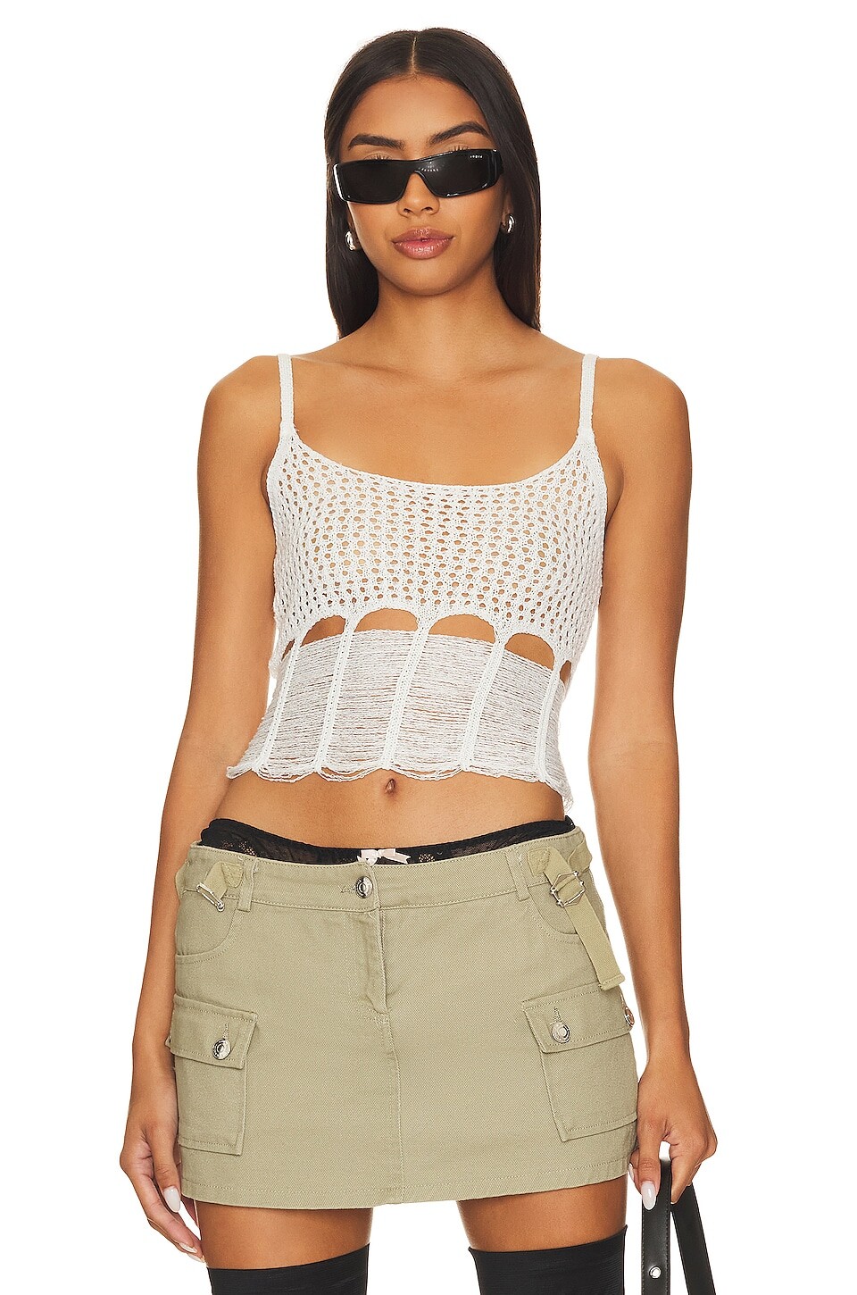

Топ superdown Manette Knit, белый