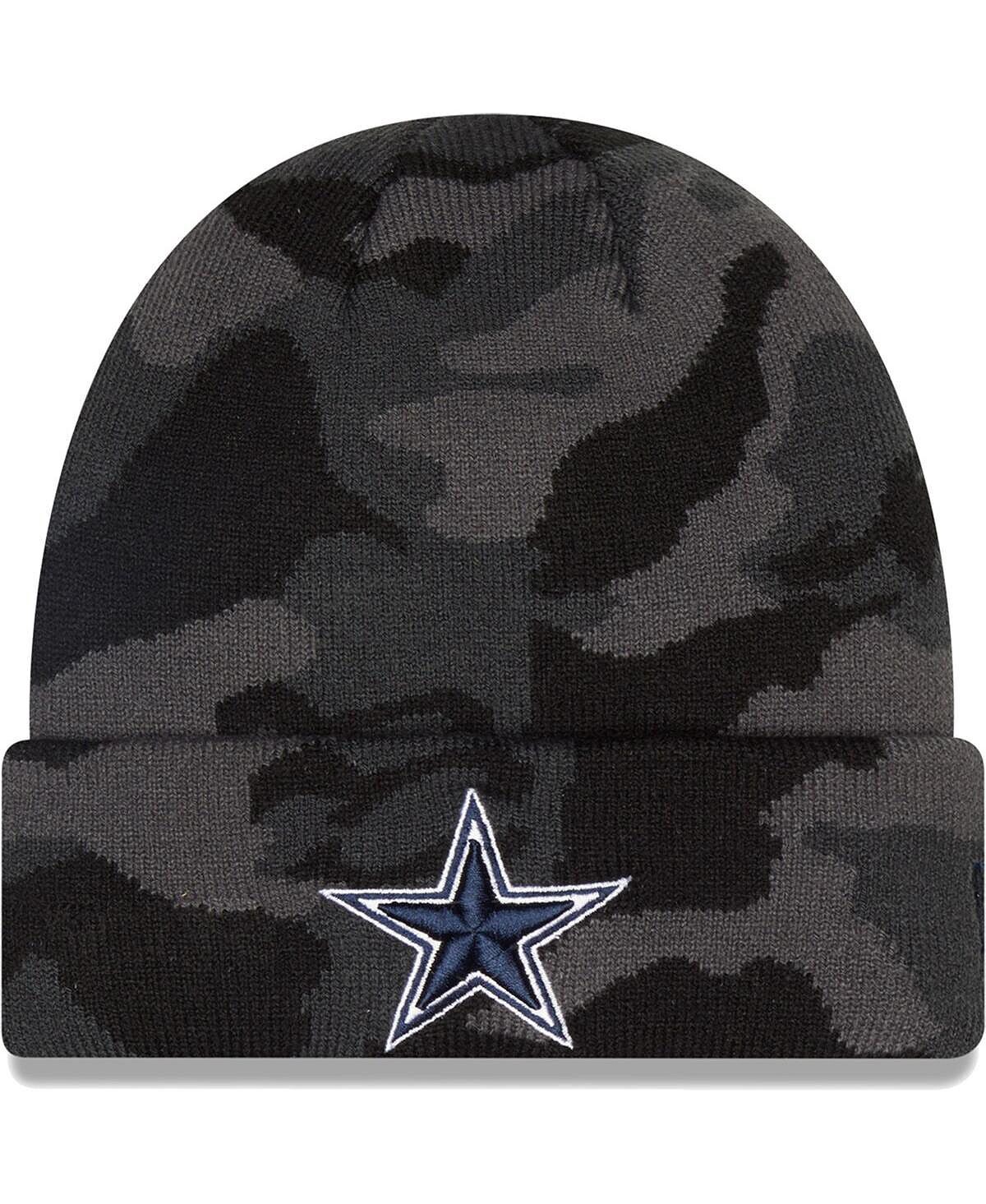 

Черная ковбойская шапка Dallas Cowboys для мальчиков и девочек с камуфляжными манжетами и манжетами для малышей New Era