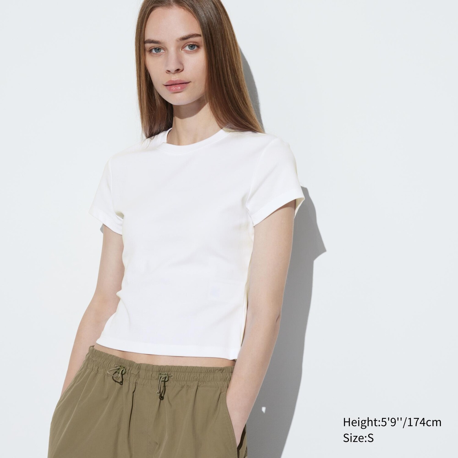 

Футболка короткая Uniqlo, белый