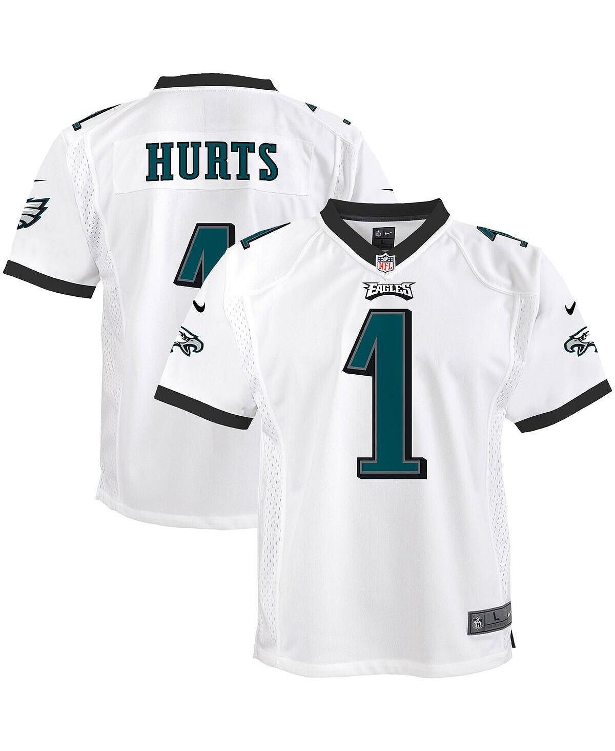 

Футболка Big Boys and Girls Jalen Hurts White Philadelphia Eagles Nike