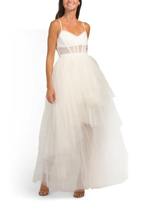 

Корсетное платье без рукавов Bcbgmaxazria, цвет Gardenia