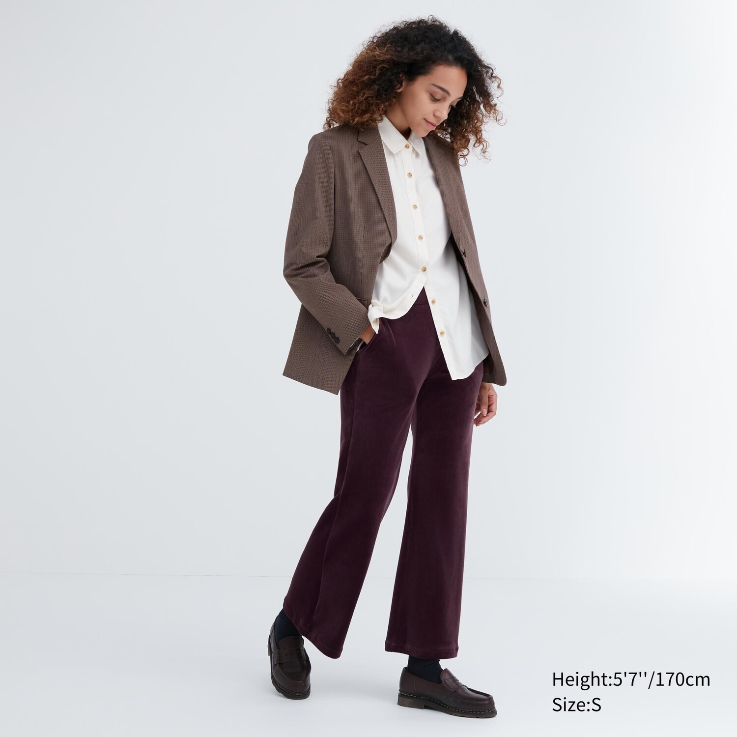 

Гладкие брюки ультра-стрейч Uniqlo, бордовый, Красный