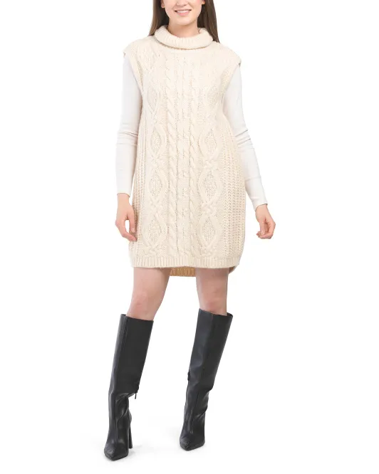 

Мини-платье без рукавов косой вязки Cloud Ten, цвет Cream