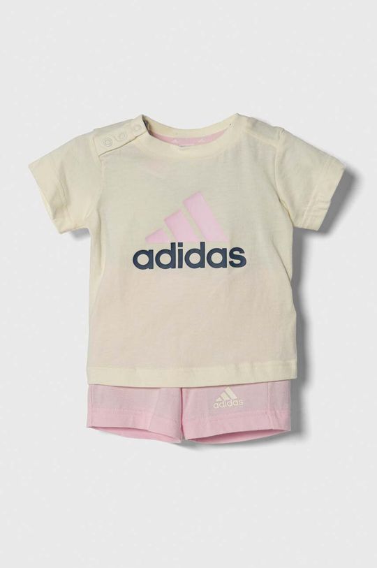 Хлопковый костюм для новорожденных adidas, розовый