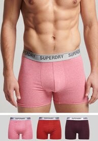 

Трусики 3 PACK Superdry, цвет burgundy red pink