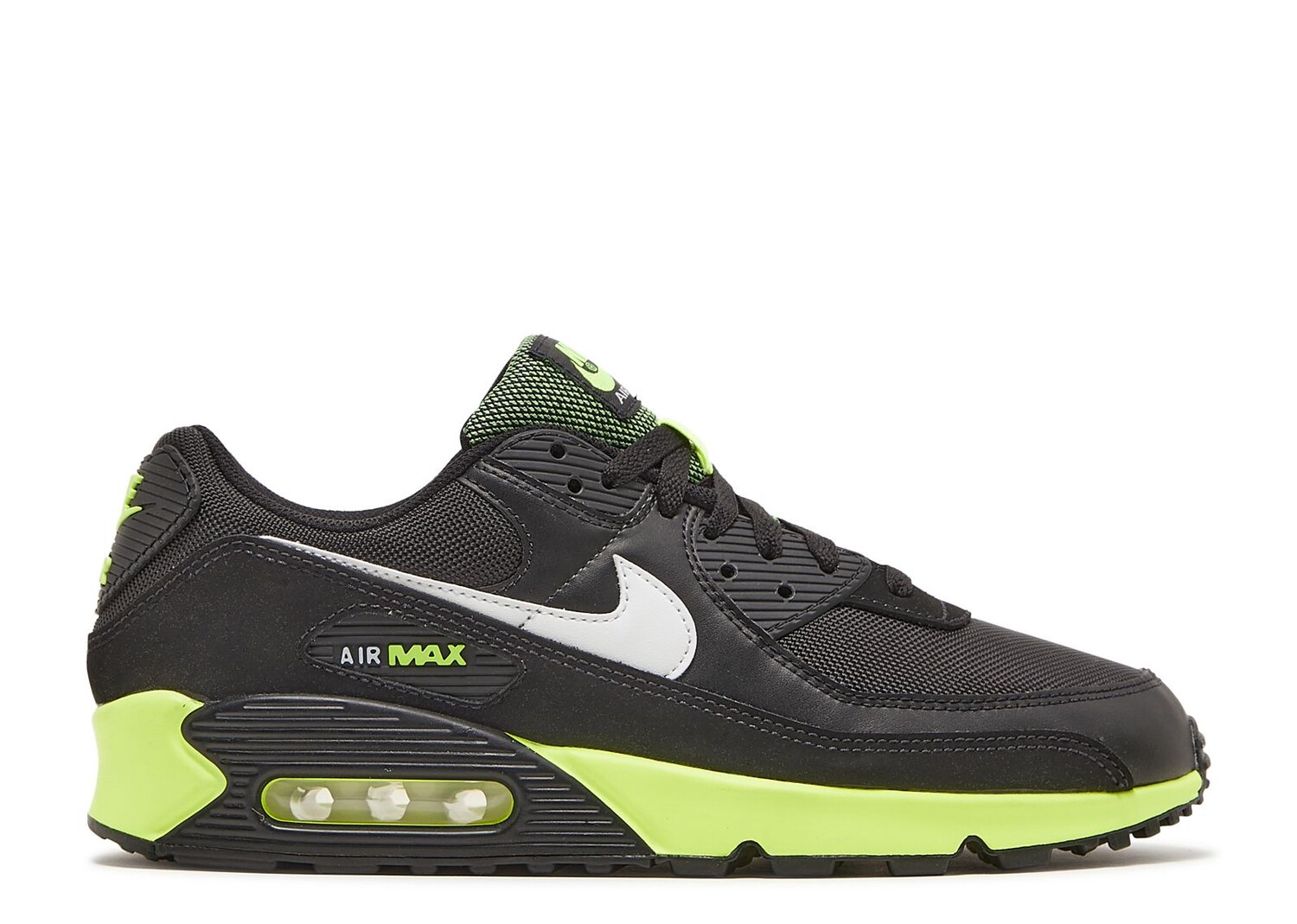 

Кроссовки Nike Air Max 90 'Black Hot Lime', черный