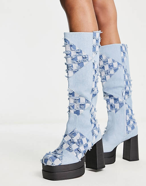 

Джинсовые ботинки на платформе ASOS DESIGN Charisma