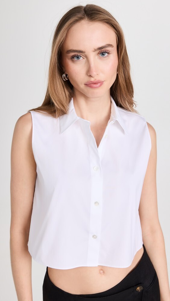 

Рубашка Theory Fitted Sleeveless, белый