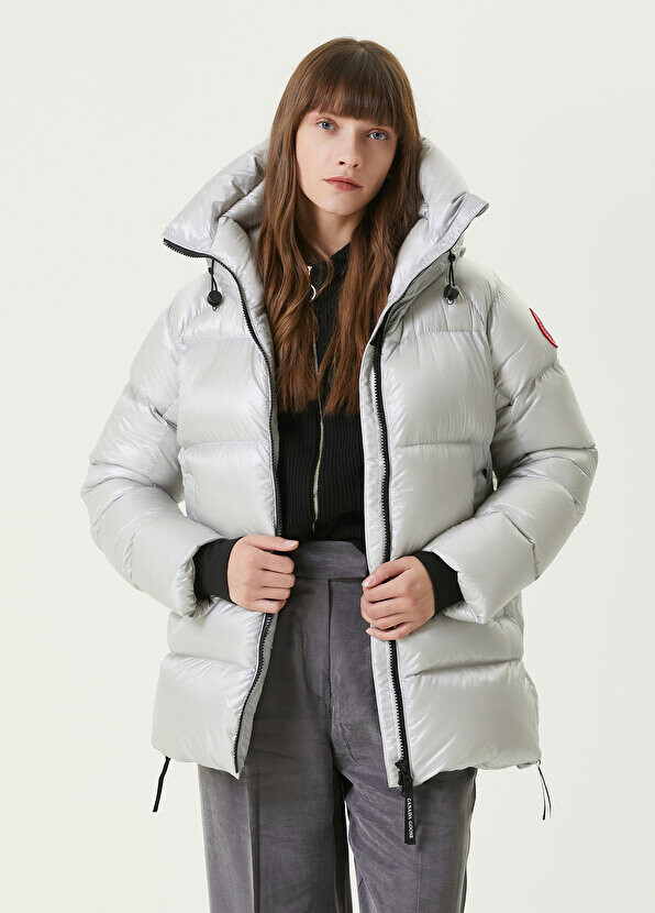 

Белое пальто с капюшоном Canada Goose, Белый
