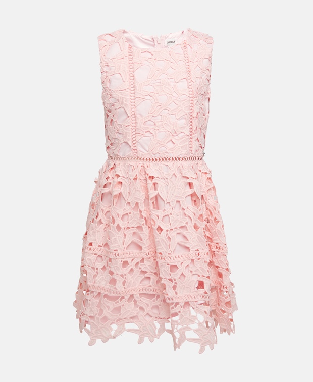 Кружевное платье , розовый Guess