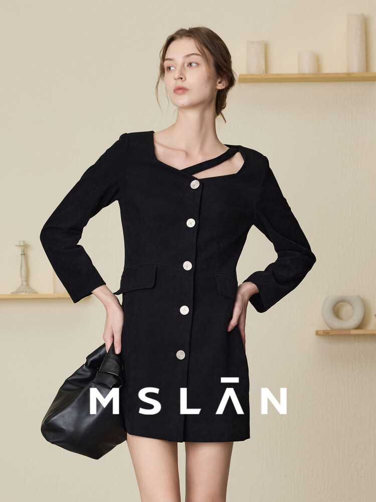 

Платье MSlan с длинными рукавами, черный