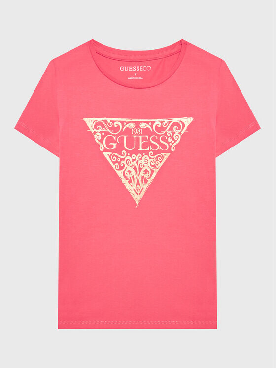 

Футболка стандартного кроя Guess, розовый