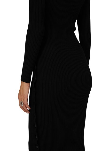 

Длинное трикотажное платье Courreges, черный