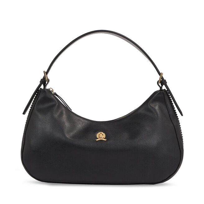 

Сумка Tommy Hilfiger CrestLeather Hobo, черный