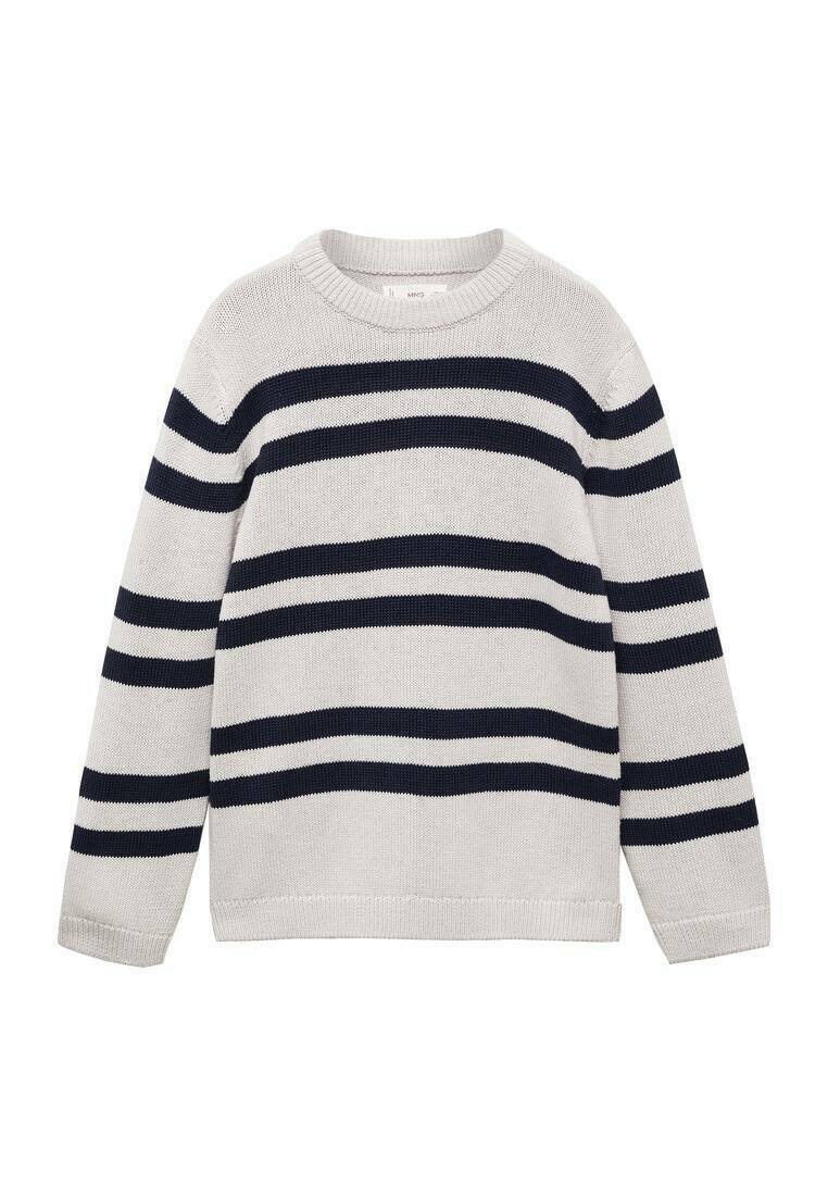 

Вязаный свитер FRANK Mango Kids, цвет light pastel grey