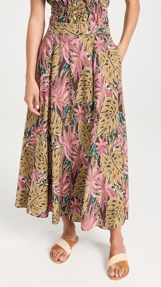 

Юбка Madewell Crinkled Crepe Maxi in Brushstroke Monstera