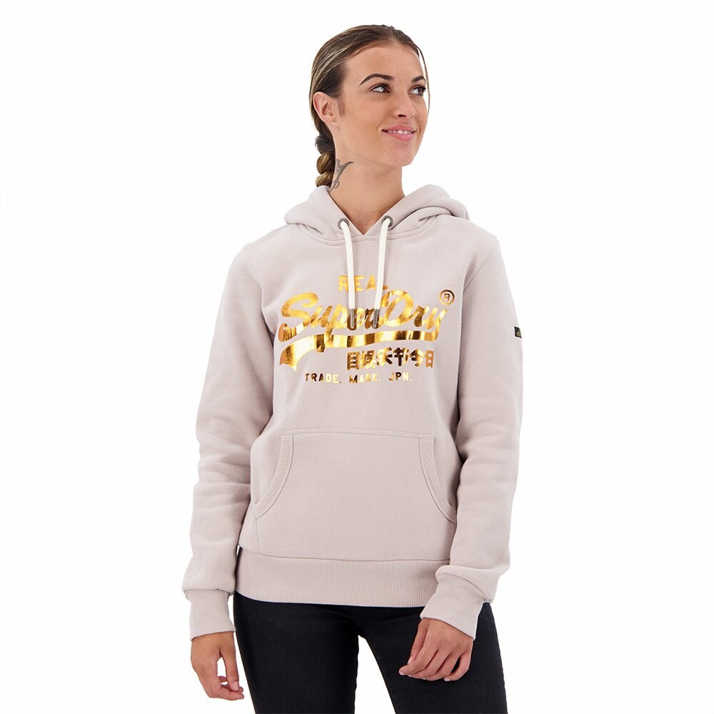 

Худи Superdry Vl Embellish, бежевый