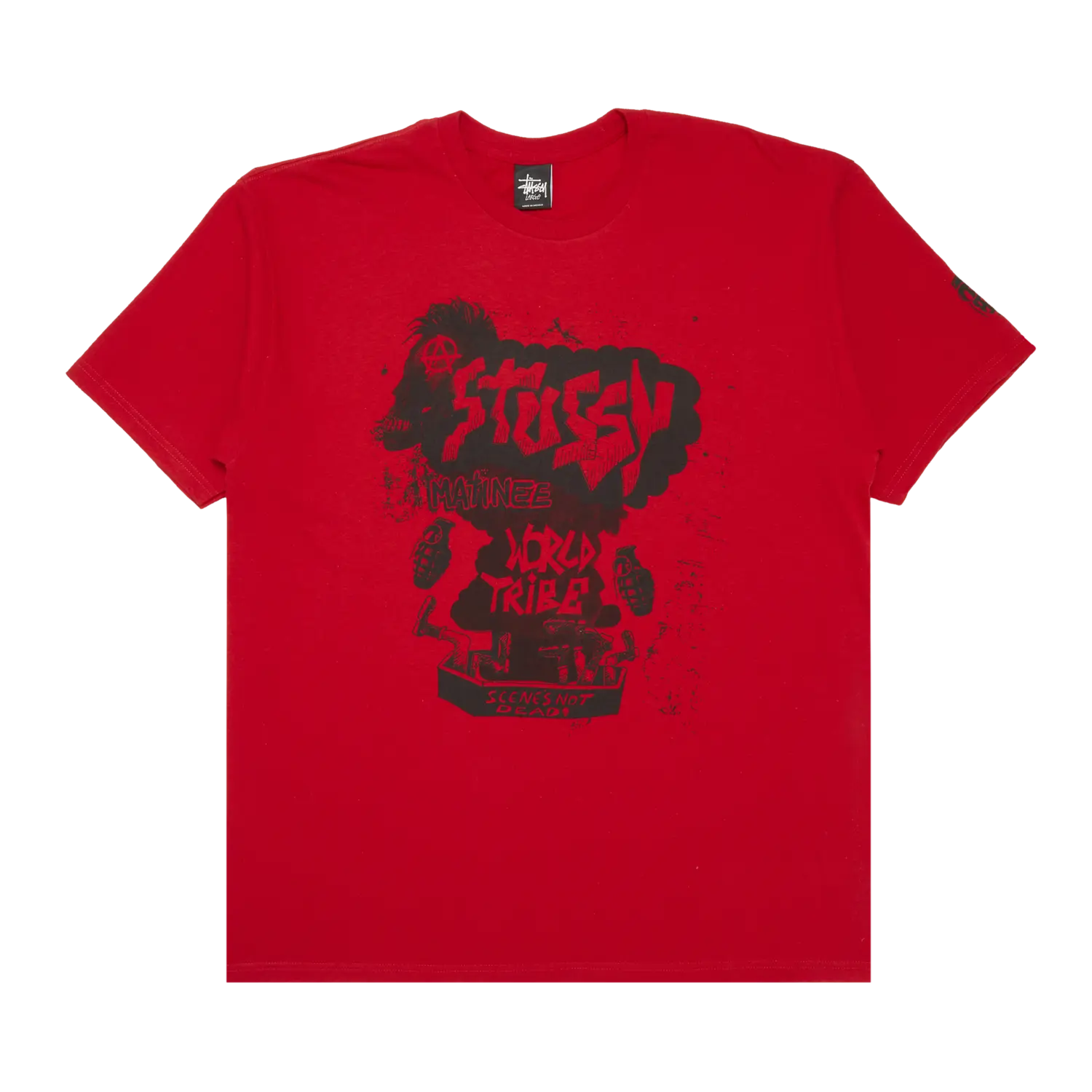 

Футболка Stussy Scenes Not Dead красная, Красный