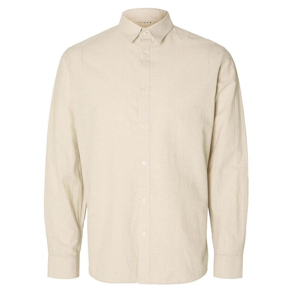 

Рубашка с длинным рукавом Selected Slim New, бежевый