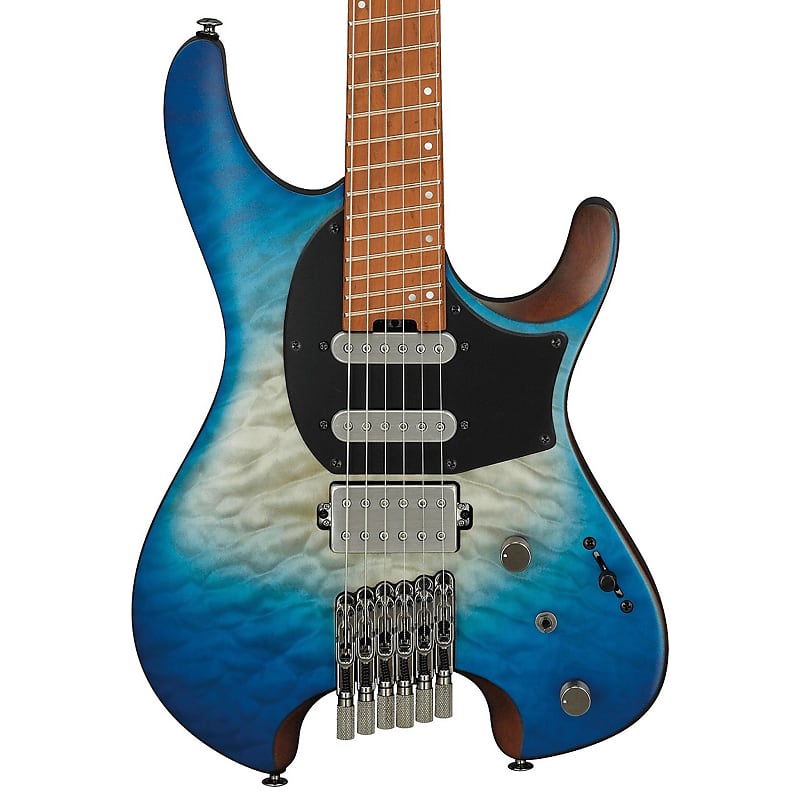 Электрогитара Ibanez QX54QM Headless Guitar w/ Multi-Scale Neck - Blue Sphere Burst Matte цена и фото