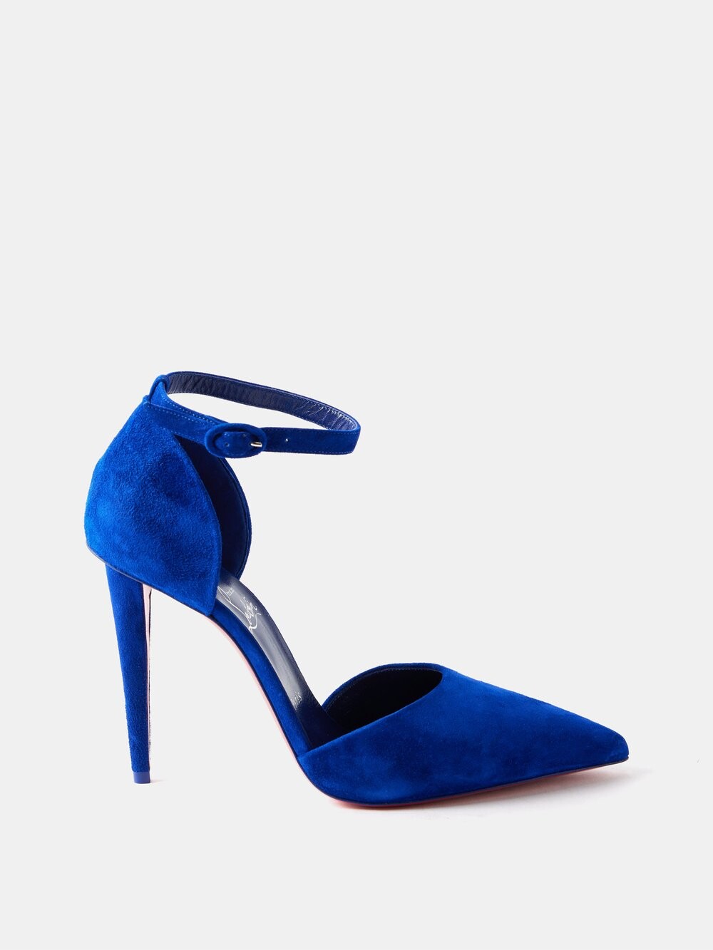 

Замшевые туфли astrida bride 100 Christian Louboutin, синий