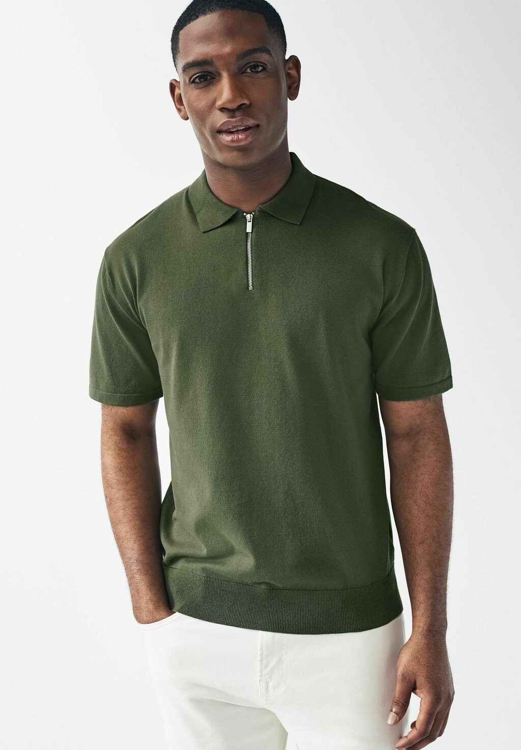 

Рубашка-поло Short Sleeve Regular Fit Next, зеленая