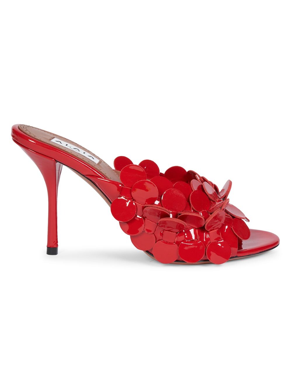 

Туфли-мюли из лакированной кожи Confettis Alaïa, красный