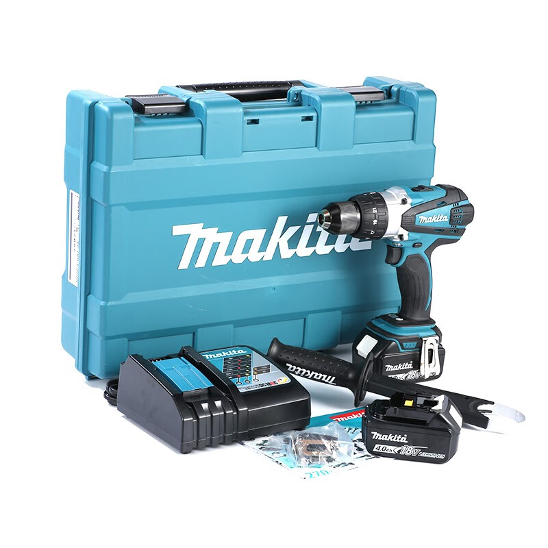 Дрель ручная электрическая Makita DDF458RME + две батареи 18V/4.0Ah