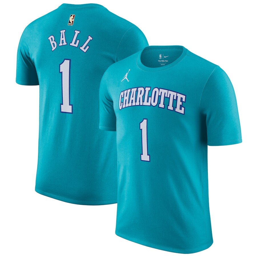 

Футболка с коротким рукавом Jordan Brand Charlotte Hornets, бирюзовый