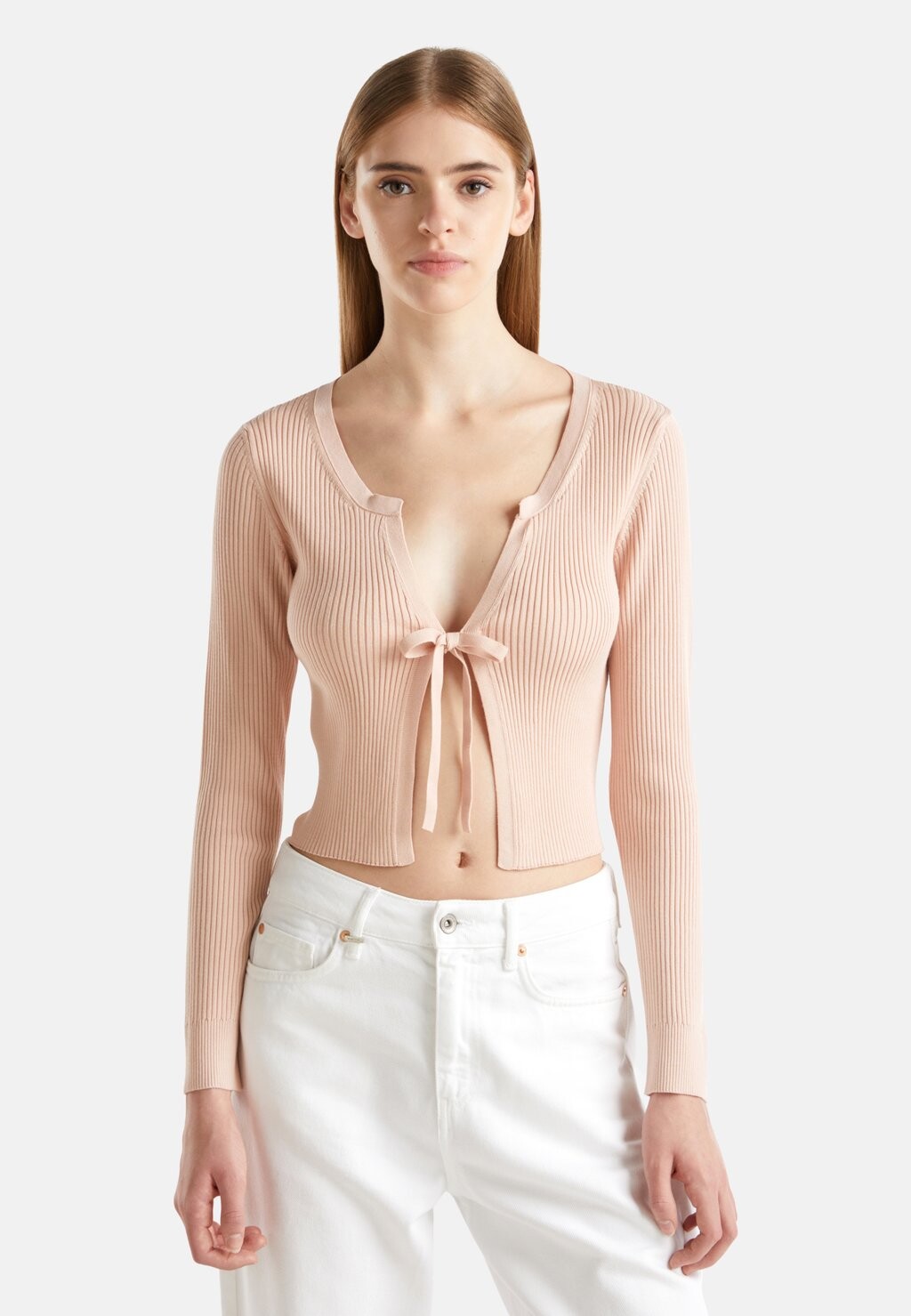 

Кардиган CROP United Colors of Benetton, розовый