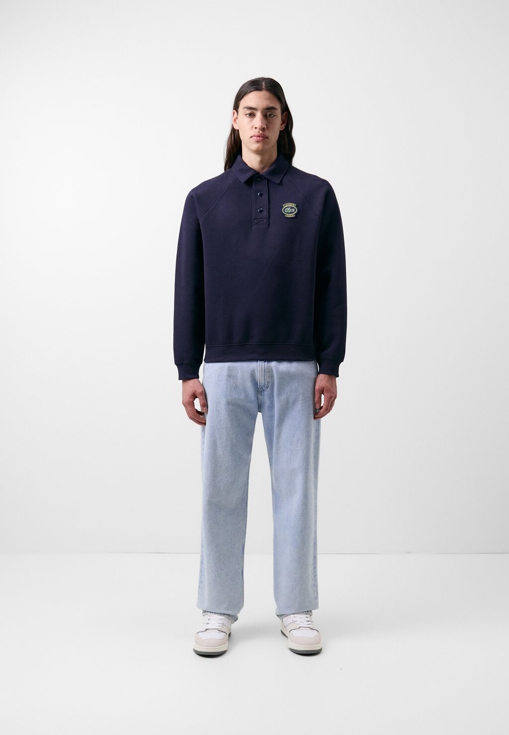 

Толстовка с капюшоном Lacoste, темно-синий