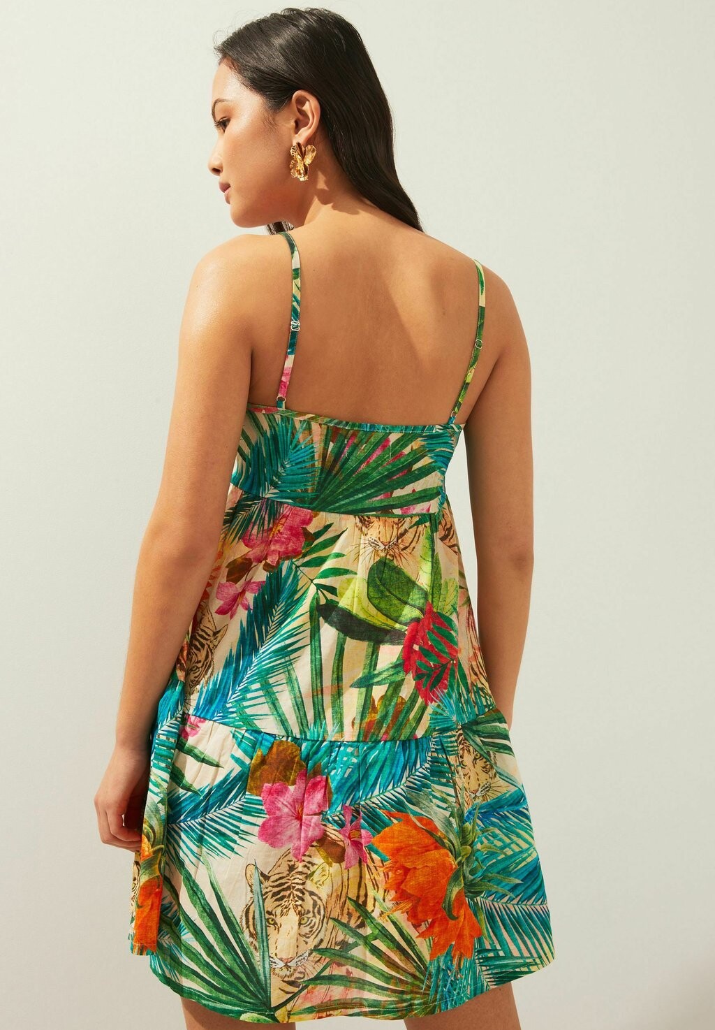 

REGULAR FIT Mini Tiered Summer Next, Летнее платье зеленый