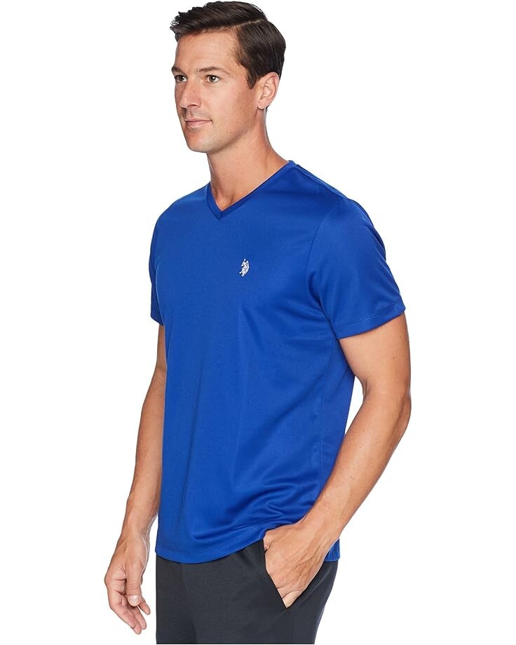 

Футболка U.S. POLO ASSN. Performance V-Neck T-Shirt, цвет Cobalt Blue