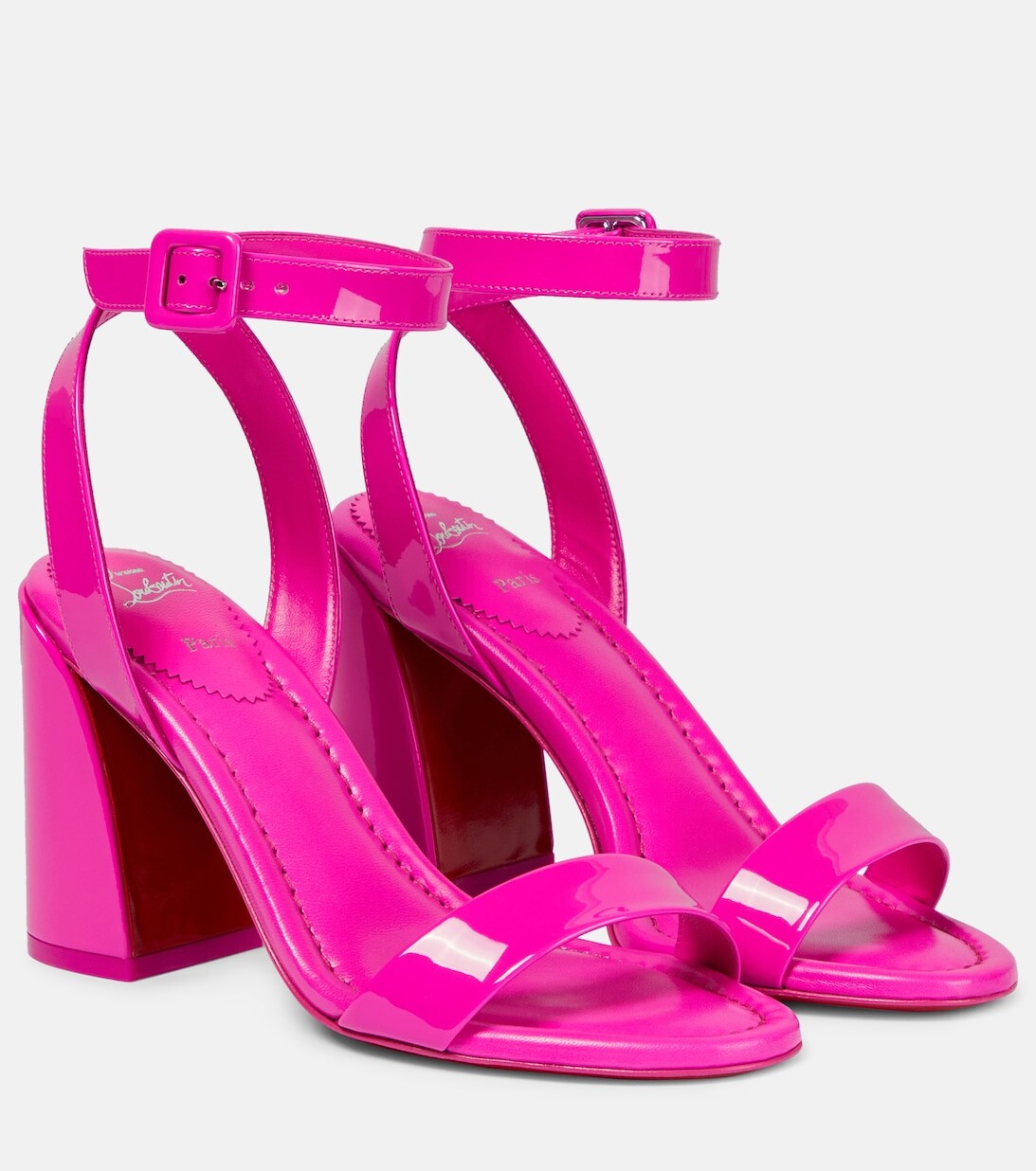 

Сандалии Miss Sabina 85 из лакированной кожи Christian Louboutin, розовый
