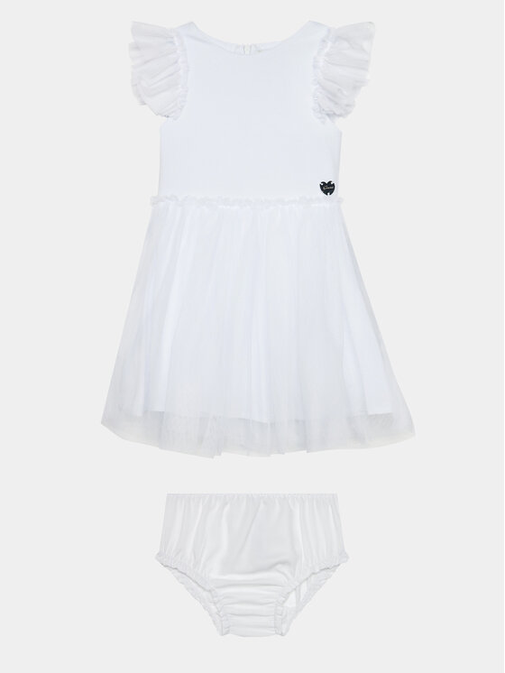 Элегантное платье обычного кроя Guess, белый туника застежка отсутствует короткий рукав размер 52 62 красный