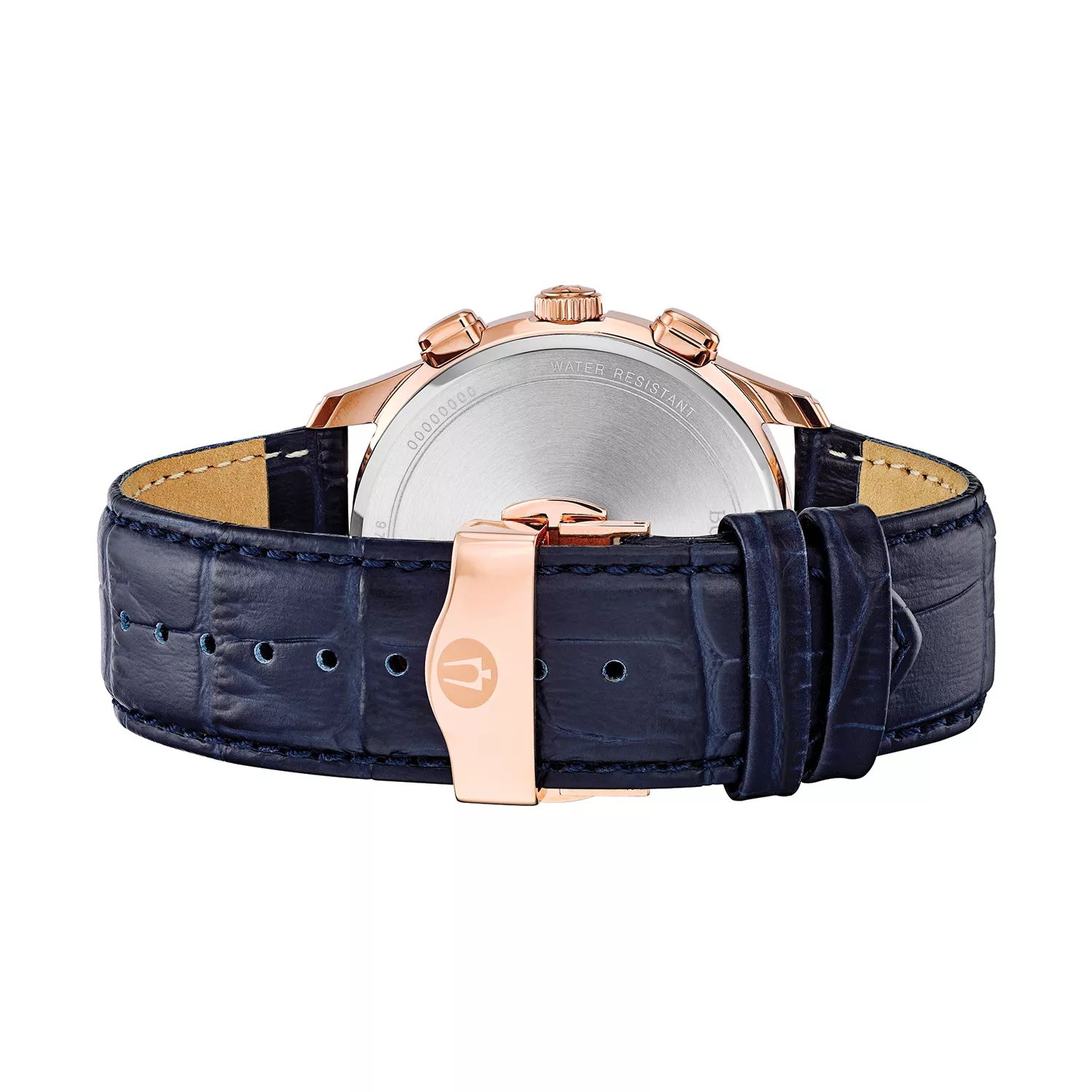 Мужские классические кожаные часы-хронограф Wilton — 97B170 Bulova